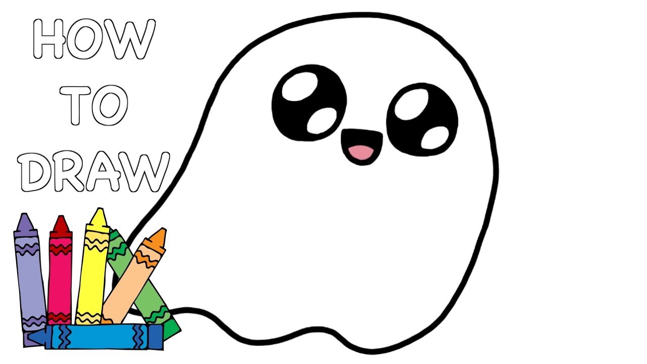 how to draw a ghost for kids